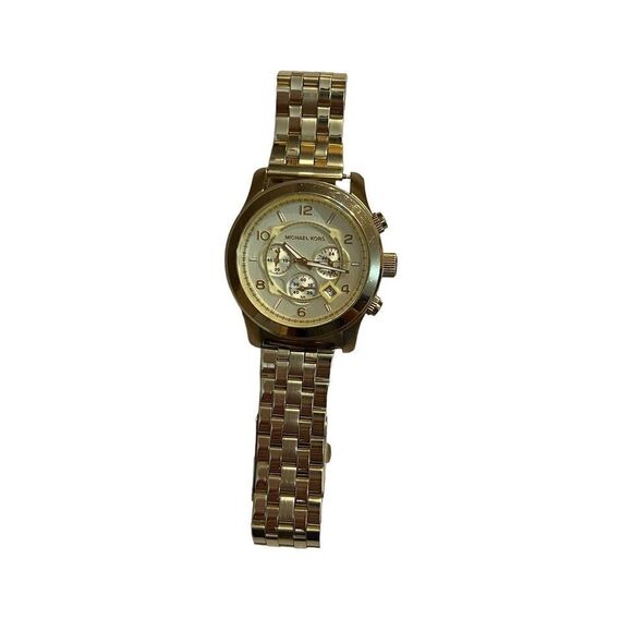 Michael Kors Runway Chronograph Quartz Gold Dial Unisex Watch MK9074